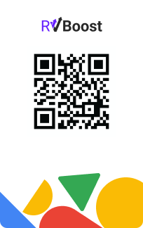 Customer tapping NFC to buy review card and leave 5-star Google rating